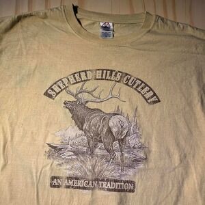 Vintage elk nature shirt Sheppard hills cutlery